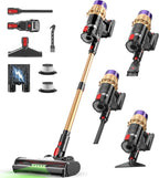 Hotanime Cordless Vacuum Cleaner, 650W 50KPa 70‑Min Powerful Stick Vacuum, Self-Standing Lightweight Cordless Vacuum for Home, Pet Hair, Hardwood Floors, Carpet & Car, LED Touch Display