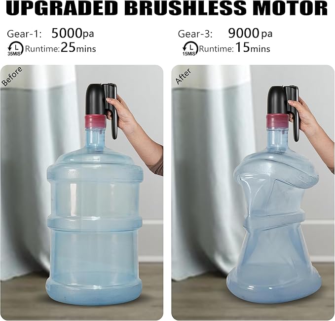 Handheld Vacuum Cordless Rechargeable -Vacuum, Blow, Pump 3 in 1 Portable Car Vacuum Cleaner Lightweight, Fast Charge