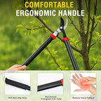 Yesker 28" Loppers for Tree Trimming Heavy Duty Tree Trimmer Sharp Steel Blade Bypass Loppers Branch Cutter up to 1.5 Inch Dia Cut Capacity Shock-Absorbing Bumper Handle Ideal for Garden Maintenance