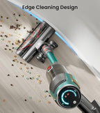 Cordless Vacuum Cleaner, Upgraded 580W 48KPA 65Mins Vacuum Cleaners for Home, Cordless Stick Vacuum Cleaner with Self-Standing and LED Screen, Anti-Tangle Wireless Vacuum for Pet Hair/Carpets/Floors