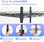 FDW Wire Shelving Units Adjustable Metal Storage Rack 23D x 13W x 30H 3 Tier Pantry Shelves NSF Kitchen Shelf for Kitchen Garage Commercial Small Places,Black