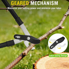 Yesker 29 Inch Loppers for Tree Trimming Heavy Duty Bypass Loppers Powerful Gear Action Sharp Steel Blade Tree Trimmer up to 1.5" Dia Cut Capacity Non-slip Handle Branch Cutter for Garden Maintenance