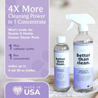 Marble & Granite Cleaner Starter Pack - Plant-Based Natural Stone Cleaner for Countertops, Showers, Floors & More - Suitable for Sensitive Skin, Fragrance Free, Kids & Pet-Friendly