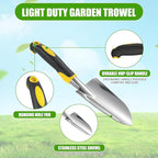 8 Pcs Garden Shovel Aluminum Alloy Heavy Duty Trowel Garden Tool Small Shovels for Digging Metal Hand Trowel Spade with Soft TPR Handle for Lawn Yard Farm Home Shop Planting