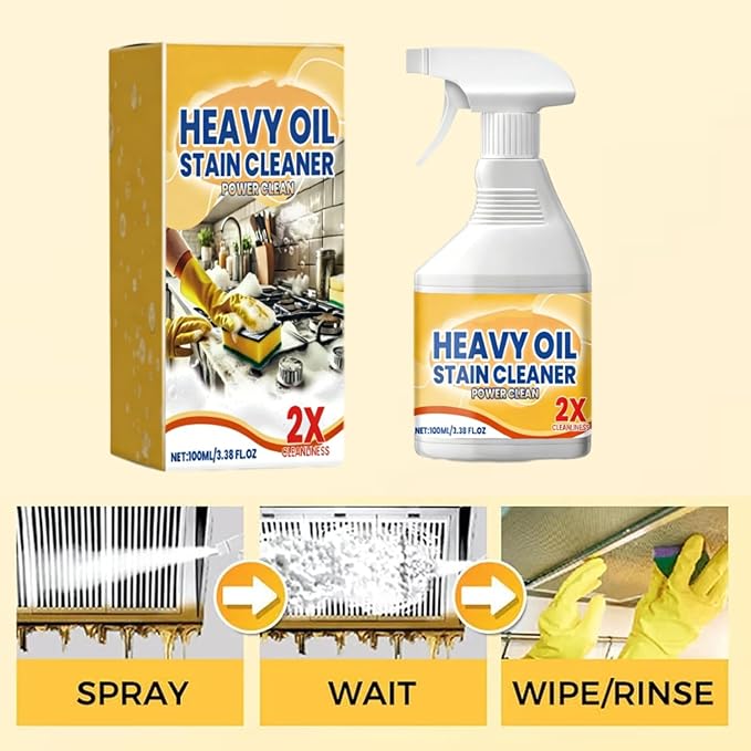 All in One Cabinet Cleaner, Kitchen Cabinet Cleaners and Polishers, 3.38 Oz All Purpose Kitchens Heavy Oil Cleaning Agent, For Stove,Oven,Dishwasher,Appliances (1)