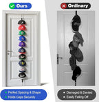 Aoodaily Hat Rack for Door - Two-Way Hanging Caps with Display Hooks and Hanger, Hat Organizer for Baseball Caps, Over the Door Hat Storage Organizer for Bedroom, Entrance or Garage Doors - 1 Pack
