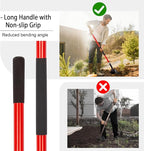 VNIMTI Heavy Duty Gardening Shovel, 56 Inch Round Blade with Fiberglass Handle (Red)