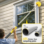 20 Foot High Ceiling Duster Kits with 5-12ft Heavy Duty Extension Pole, High Reach Duster for Cleaning,Microfiber Feather Duster,Cobweb Duster,Ceiling Fan Duster,Window Squeegee & Cleaner