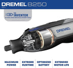 Dremel 8250-5 12V Lithium-Ion Variable Speed Cordless Rotary Tool with Brushless Motor - 5 Rotary Tool Accessories, 3Ah Battery, Charger, and Tool Bag