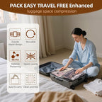 15 Pack Vacuum Compression Bags for Travel, Carry-on Size Seal Packing Cubes for Luggage,Vacuum Storage Bags, Space Saver for Clothes 80% for Travel & Home(No pump)