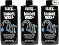 Flitz Faucet Wax Plus - 7.6oz Bottle of USA-Made, Water-Based Faucet Cleaner & Polisher for Water Stains, Fingerprints, & More - Metal Wax for Bronze, Nickel, Chrome, Brass - Granite Polish (3 Pack)