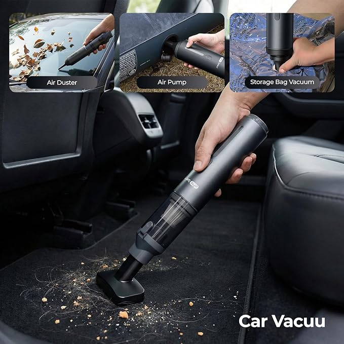 Apical Life Handheld Vacuum Cleaner, EV1396 Cordless 100W 16000Pa Strong Suction with 14–24 Min Runtime, Multi-Nozzle Design & Floor Brush for Home Cleaning, Car Detailing & Tight Spaces