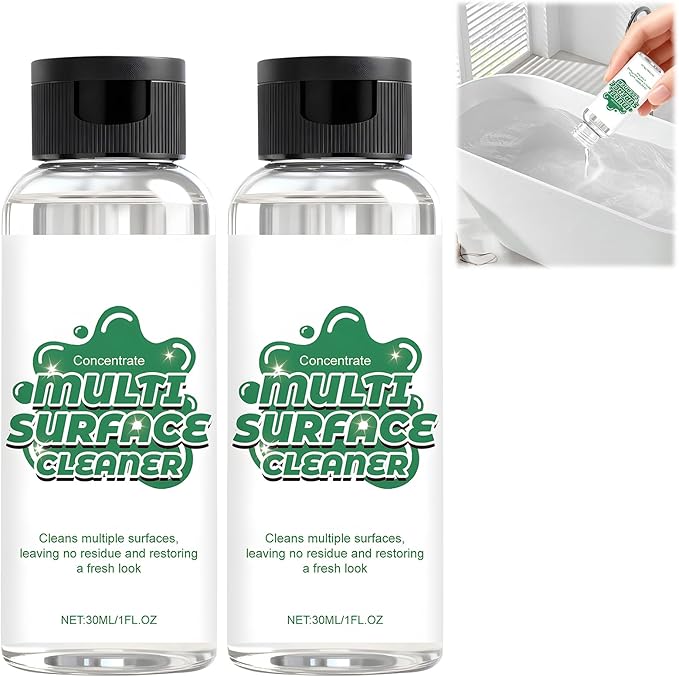 JAOJAO Bath Tub Cleaner for Jet Tubs, Whirlpools & Spa Bath System, Powerful and Multifunctional, Gentle & Safe Formula Protecting Family for Bathroom Bathtub Shower Washbasin and Kitchen, 30ml*2