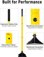 8"x8" Steel Tamper with 48" Handle, Heavy Duty Hand Compactor Tool for Leveling Soil, Gravel, Sand, Asphalt, Ground, Paver, Driveway, Garden, Yard and Blacktop Repair
