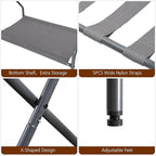 AMHANCIBLE Luggage Rack, Set of 2, Foldable Suitcase Stands for Guest Room, Metal Luggage Holder with Storage Shelf for Bedroom, Hotel, Easy Assemble, HLR02GY