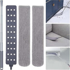 Retractable Gap Dust Cleaner with Extension Pole, Cleaning Tools with 2 Microfiber Dusting Cloths, Washable Extendable Long Handle Gap Dusters for Sofa Bed Furniture Bottom (2pcs Duster Cloths)