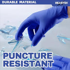 Beastek Nitrile Exam Gloves, 4.0 Mil 100 Pcs, Powder-Free Latex-Free Medical Cooking Food-Safe Disposable Gloves, Blue Violet