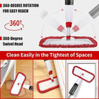 Spray Mops for Floor Cleaning, Microfiber Spray Cleaning Mop Kit with 3 Reusable Washable Pads 700ML Refillable Bottle and Scrubber Flat Mop with 360 Degree Swivel Head for Hardwood Laminate