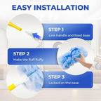 360° Heavy Duty Duster Refills for Swiffer,20 Count Duster Refills with 1 Handle,Dusting Furniture, Blinds, Ceiling Fans, Walls, Feather & Microfiber, Unscented,Disposable