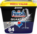 Finish Quantum Dishwasher Pods, No Pre-Rinse Dishwasher Detergent Soap Removes 24HR Dried-On Stain and Grease, Leaving a Virtually Spotless Shine,168 Count, Pack of 2