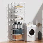 IZEUK 8 Tier Adjustable Metal Storage Shelving Unit, Heavy Duty Standing Rack Organizer for Kitchen, Pantry, Laundry Room, Garage or Basement, 2000 lbs Capacity, 23.6 W x 13.8 D x 79.5 H, Chrome
