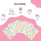 Swedish Dishcloths for Kitchen, 5 Pack Flowers Reusable Paper Towels Washable, Super Absorbent Swedish Dish Cloths, Biodegradable, Non-Scratch, No Odor