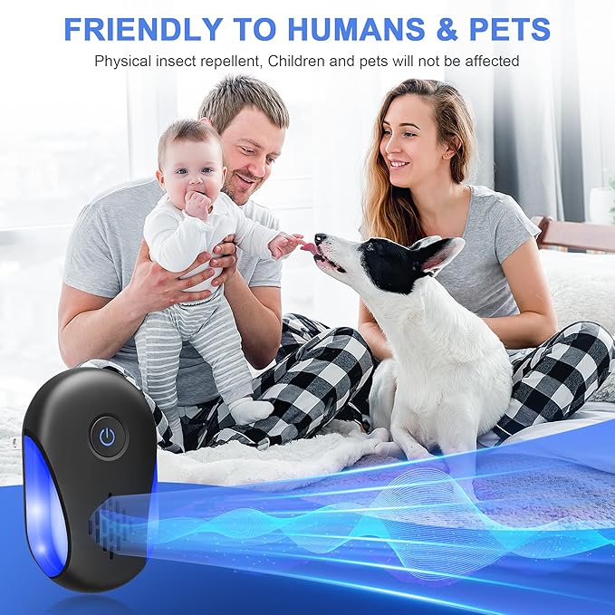 (2025 Upgraded) Ultrasonic Insect & Pest Indoor Repeller, Plug-in Control Electronic Repellent for Rodent, Mice, Rats, Roaches, Bugs, Ants, Spiders, Mosquitoes, Home, 2 Mode Switching (6 Pack)