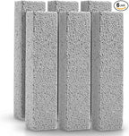 6 Pack Pumice Stone for Toilet Bowl Cleaning, Scouring Stick Remove Toilet Bowl Hard Water Rings, Calcium Buildup and Rust Suitable for Cleaning Toilet, Bathroom, Kitchen Sink, Grill（Gray