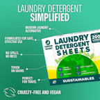 Fabric Softener Sheets for Washer bundle with Lemon 100 Strips Laundry Detergent Sheets