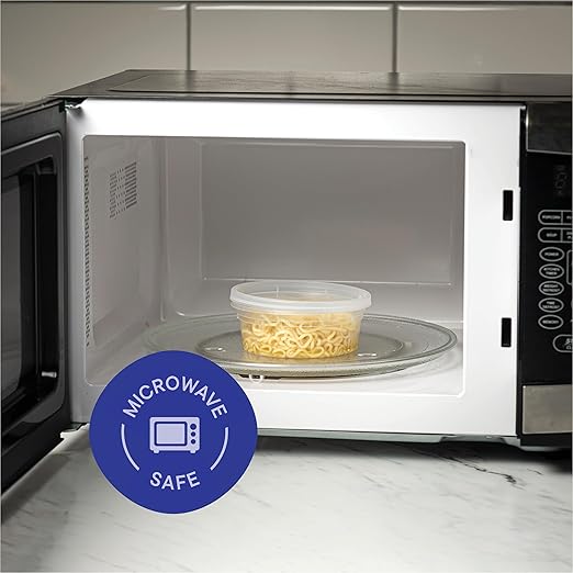 Stack Man [48 Sets - 8 oz.] Plastic Deli Disposable Food Storage Containers with Airtight Lids - Slime Containers with Lids