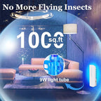 Flying Insect Trap with 12 Pcs Sticky Pads, Plug-in Fruit Fly Traps for Kitchen, Mosquito Trap Fly Catcher with UV Light, Fly Insect Killer Bug Zapper Gnat Killer for Home, Office