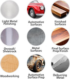 5" Abrasive Pad Hook & Loop Round Non-Woven Surface Prep Discs, Polish Wood, Strip Paint, Remove Rust, Deburring, Oxidation, Coarse, Medium, Fine Scuff Pads - 240 320 800 Grit - 16 Pack (Assorted)