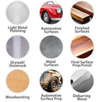 5" Abrasive Pad Hook & Loop Round Non-Woven Surface Prep Discs, Polish Wood, Strip Paint, Remove Rust, Deburring, Oxidation, Coarse, Medium, Fine Scuff Pads - 240 320 800 Grit - 16 Pack (Assorted)