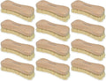 All-Natural Wooden Scrub Brush Set | Eco-Friendly Cleaning Brush Set with Tampico Bristles | Floor Scrub Brush & Shower Scrubber for Bathroom, Tub, Kitchen & Carpet | Sustainable Set – Pack of 12