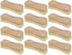 All-Natural Wooden Scrub Brush Set | Eco-Friendly Cleaning Brush Set with Tampico Bristles | Floor Scrub Brush & Shower Scrubber for Bathroom, Tub, Kitchen & Carpet | Sustainable Set – Pack of 12
