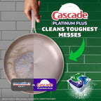 Cascade Platinum Plus Dishwasher Pods, Dishwasher Detergent, Dishwasher Soap, Dish Tabs, Dishwashing Tablets, Dish Detergent, Lemon, Actionpacs, 21 Count
