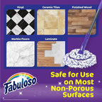 Fabuloso Twist Mop, Self Wringing Floor Mop with Non Scratch Scrubber and Removable Washable Head for Hardwood, Tile, Vinyl and Laminate Floors Cleaning System, 53 Inch Tall
