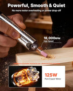 VEVOR Flex Shaft Grinder, 125W 18000RPM Electric Flex Shaft Rotary Tool, Foot Pedal Control Hanging Carver Grinder with Forward-Reverse Rotation for Carving Buffing Engraving Polishing