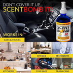 Scent Bomb Air Freshener Spray, Long-Lasting Odor Eliminator for Home & Car, Effective Deodorizer Spray for Kitchen, Bathroom, Fresh Room Spray & Smell Neutralizer, Tangerine Blast