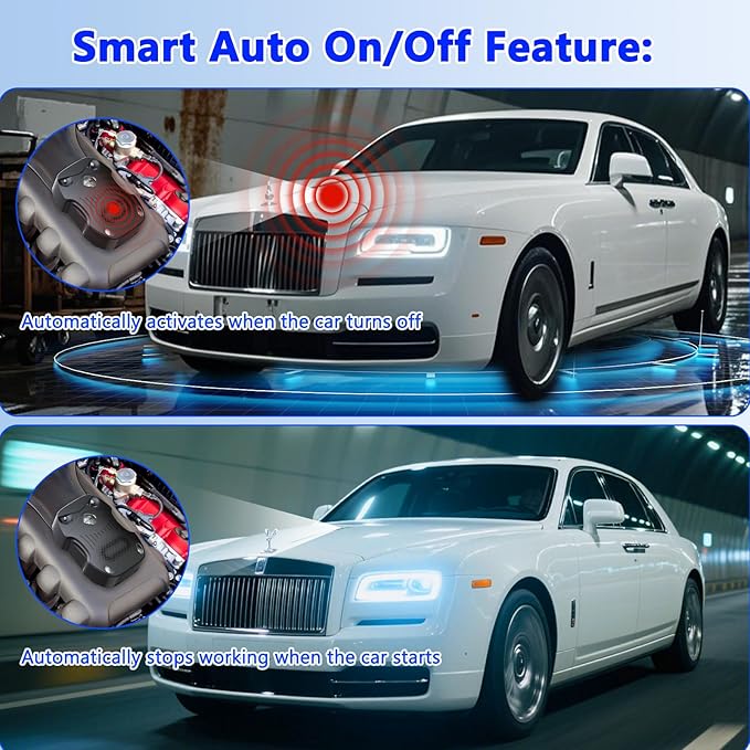 Ultrasonic Rodent Repeller, Rodent Repellent for Car Engines, Plug-in Mouse Rat Pest Bat, Squirrels Skunks Repellent for Indoor, Outdoor, Garage, Hoom 12v 24v, Trucks, Rvs(1pc)