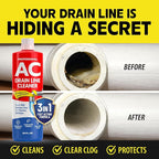 AC Drain Line Cleaner – Fast Acting Plant-Based Formula, Multi-Use HVAC Condensate & Air Conditioner Cleaning Liquid, Removes Buildup and Clears Clogged AC Lines, Up to 8 Uses, Made in USA, 16 oz