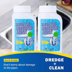2PC Drain Clog Remover, Pipeline Dredging Agent, Powerful Quick Cleaning Drain Toilet Cleaner Tool, Unclog Toilet Clog And Kitchen Sink Pipe Unblocker Powder