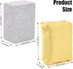 Grill Brush Bristle-Free – Steam Cleaning & Pumice BBQ Grill Cleaner with Replaceable Head – Includes 2 Cleaning Stones + 1 Extra Brush Head – Heavy-Duty Barbecue Scraper