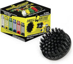 Ultra Stiff 4-Inch Electric Spin Scrubber: Industrial Cleaning Supplies for BBQ, Oil Stains, Rust, Metal, Concrete, Grates, Smoker, Griddle, Outdoor Deck, Garage, & Driveway - No Wire Brush for Drill