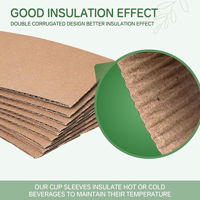 16 oz 500 Pack Disposable Coffee Cups with Lids & Sleeves, White Paper To Go Cups for Hot Beverages, Leak Proof, Coffee Shop Quality