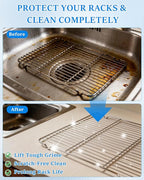 6 Pcs 2 Sizes Oven Rack Cleaning Bags, No Scrub Reusable PE Cleaning Bags,Leakproof Soaking Cleaner Bags for BBQ Grill,Grill Grate,Oven Rack, No Cleaner Included(15.7''×23.7''+19.7"× 27.5")