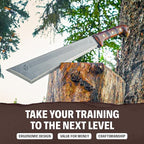 Condor Tool & Knife Argyll Scottish Heavy Duty Machete - 1075 High Carbon Steel - Walnut Handle - Hand Crafted Welted Leather Sheath - Cutlass Machete - 4.5mmThick - 12.21in Blade - 27.87oz