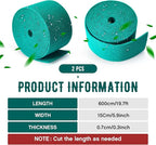 Tioncy 2 Pcs 40 ft Green Scrubbing Pads Roll Heavy Duty Scouring Pads Non Scratch Household Scrub Pads Anti Grease Scrubbing Pads for Dish Metal Grills, 20 ft x 6 in x 0.3 in