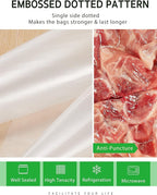 Syntus 8" x 150' Food Vacuum Seal Roll Keeper with Cutter Dispenser, Commercial Grade Vacuum Sealer Bag Rolls, BPA Free Food Vac Bags, Ideal for Storage, Meal Prep and Sous Vide