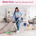 6 Pack Reusable Mop Pads Compatible with Swiffer Sweeper, Chenille Mop Refill Pads, Dry & Wet Mopping Cloths for Floor Cleaning -Pink